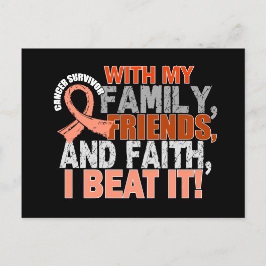 Endometrialer Krebs Überlebender Familienfreunde G Postkarte (Vorderseite)