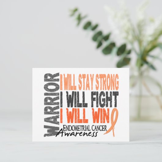 Endometrialer Krebskrieger Postkarte (Stehend Vorderseite)