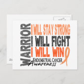 Endometrialer Krebskrieger Postkarte (Vorne/Hinten)