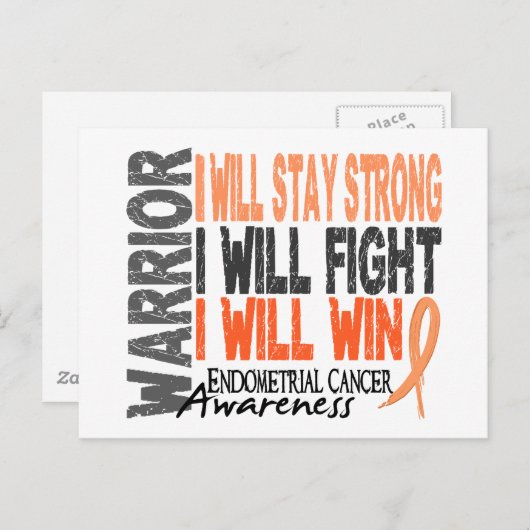 Endometrialer Krebskrieger Postkarte (Vorne/Hinten)