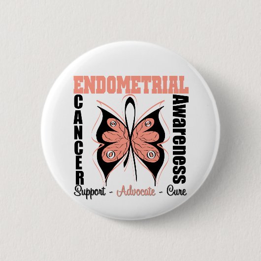 Endometrier Awareness Butterfly Button (Vorderseite)