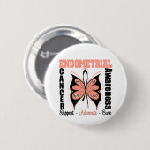 Endometrier Awareness Butterfly Button (Vorne & Hinten)