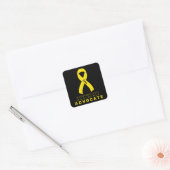 Endometriose Advocate Black Square Sticker (Umschlag)