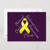 Endometriose Aufklärung Monat dunkle Postkarte (Vorne/Hinten)