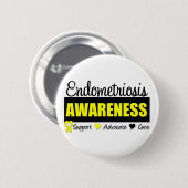 Endometriose Awareness Abzeichen Button (Vorne & Hinten)