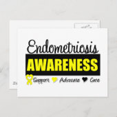 Endometriose Awareness Abzeichen Postkarte (Vorne/Hinten)