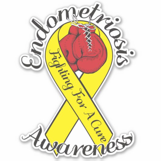 ENDOMETRIOSE AWARENESS Cut Vinyl Sticker (Vorderseite)