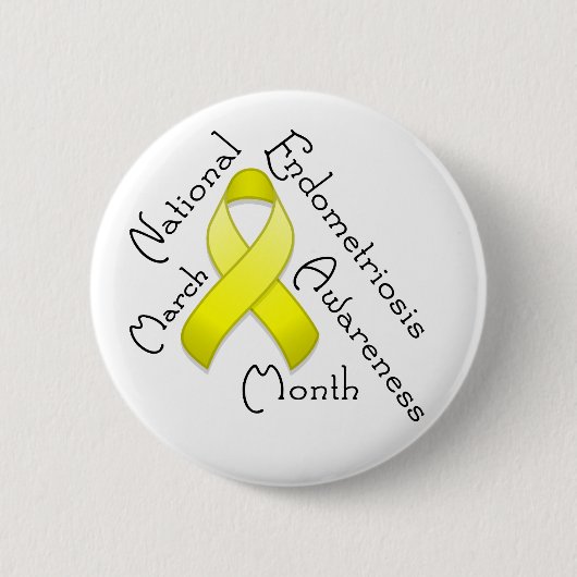 Endometriose Awareness Montag Round Light Button (Vorderseite)