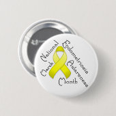 Endometriose Awareness Montag Round Light Button (Vorne & Hinten)