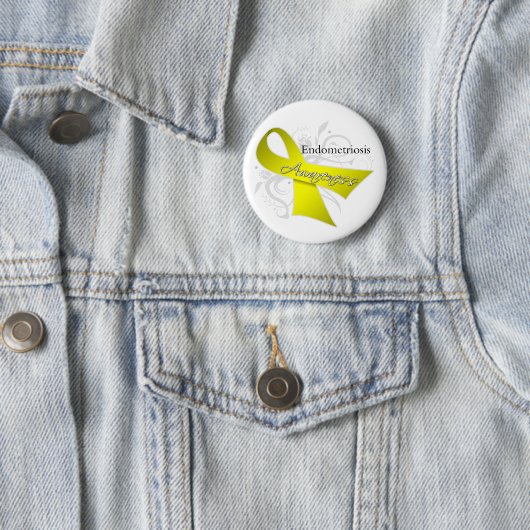 Endometriose Awareness Ribbon Button (Beispiel)