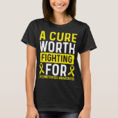 Endometriose Awareness Ribbon Cure Survivor T-Shirt (Vorderseite)