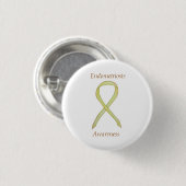 Endometriose Awareness Ribbon Custom Button (Vorne & Hinten)