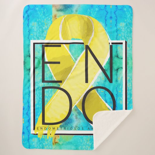 Endometriose Awareness Sherpa Blanka Sherpadecke (Vorderseite)