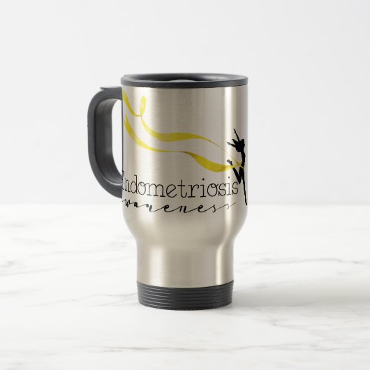 Endometriose Awareness Travel/Pendlerische Tasse (Vorderseite Links)