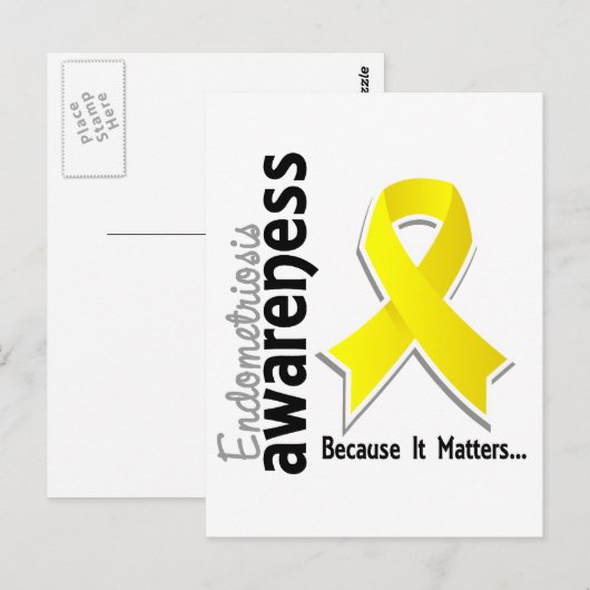 Endometriose-Bewusstsein 5 Postkarte (Vorne/Hinten)