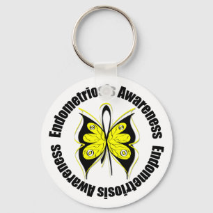 Endometriose-Bewusstsein Butterfly Schlüsselanhänger