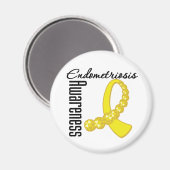 Endometriose-Bewusstsein Gemstone Ribbon Magnet (Vorderseite/Rückseite)