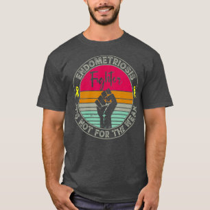Endometriose-Bewusstsein Retro-Kämpfer T-Shirt