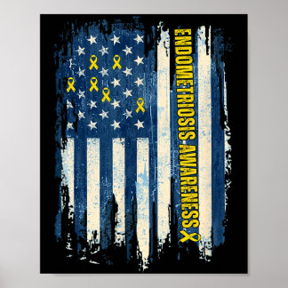 Endometriose-Bewusstseins vertikale amerikanische Poster