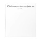 Endometriose definiert mich nicht notizblock (Vorderseite)