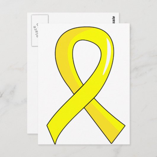 Endometriose Gelbe Schleife 3 Postkarte (Vorne/Hinten)
