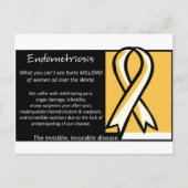 Endometriose - Gelbe Schleife Postkarte (Vorderseite)