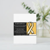 Endometriose - Gelbe Schleife Postkarte (Stehend Vorderseite)