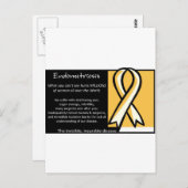 Endometriose - Gelbe Schleife Postkarte (Vorne/Hinten)