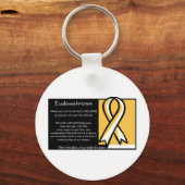 Endometriose - Gelbe Schleife Schlüsselanhänger (Vorderseite)