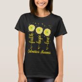 Endometriose Glauben hoffen Liebe daisy Blume T-Shirt (Vorderseite)