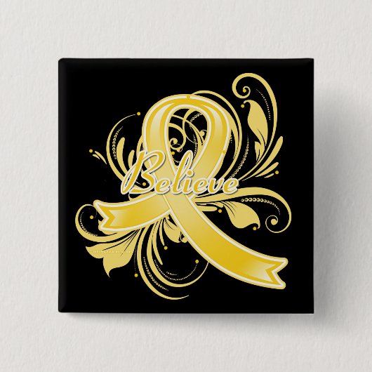 Endometriose glaubt Blüh Ribbon Button (Vorderseite)