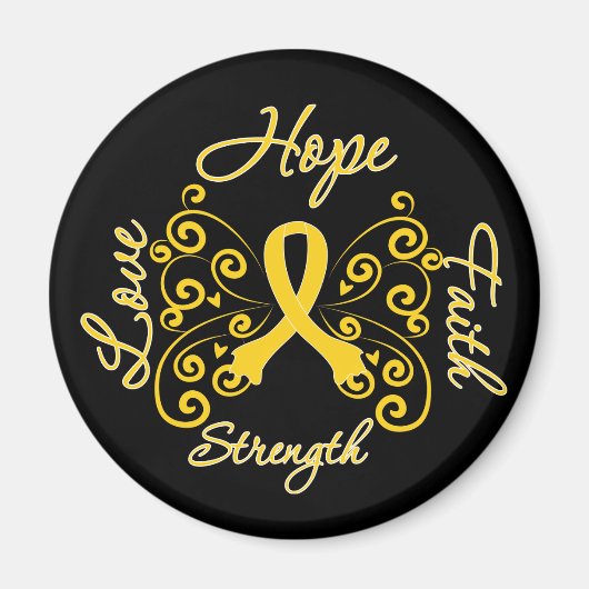 Endometriose Hope Motto Butterfly Magnet (Vorne)