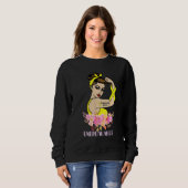 Endometriose Krieger unzerbrechlicher Arm Tattoo S Sweatshirt (Vorne ganz)