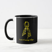 Endometriose Liebe Mut Hoffnung Schmetterlinge Tasse (Links)