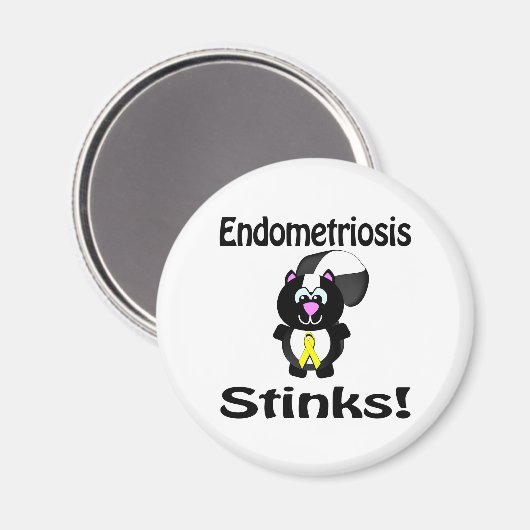 Endometriose stinkt Skunk Awareness Design Magnet (Vorderseite/Rückseite)