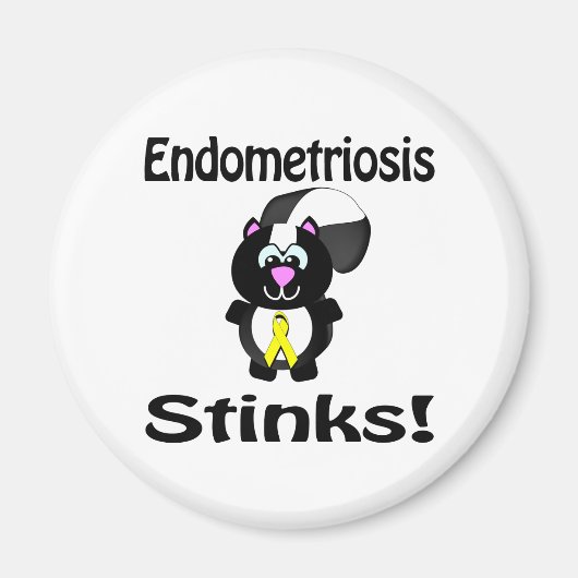 Endometriose stinkt Skunk Awareness Design Magnet (Vorne)