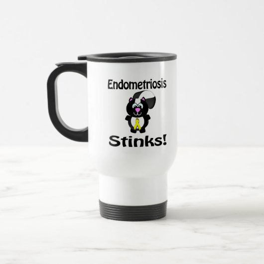 Endometriose stinkt Skunk Awareness Design Reisebecher (Links)