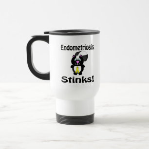 Endometriose stinkt Stinktier-Bewusstseinsdesign Reisebecher