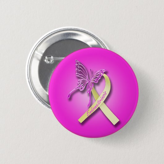 Endometriosis-Band mit Schmetterling Button (Vorne & Hinten)