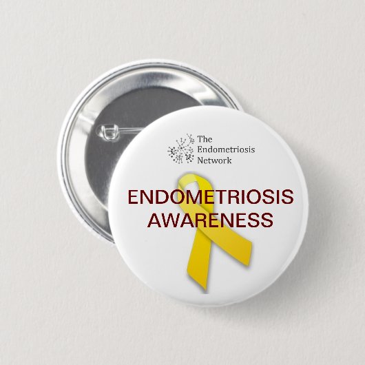 Endometriosis-Bewusstsein Button (Vorne & Hinten)