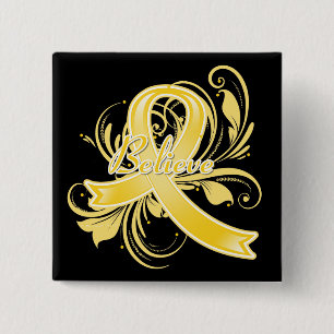 Endometriosis glauben blühen Band Button