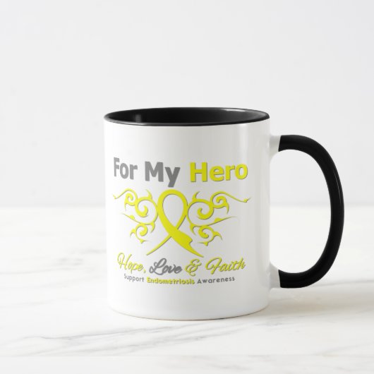 Endometriosis-Stammes- Band-Held Tasse (Rechts)