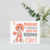 Endometriumkarzinom mit falschem Mädchen Postkarte (Stehend Vorderseite)