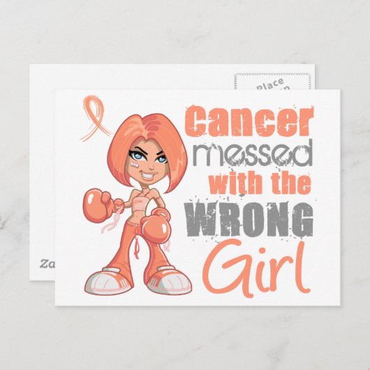 Endometriumkarzinom mit falschem Mädchen Postkarte (Vorne/Hinten)