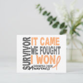 Endometriumkrebsüberlebung Es kam, dass wir kämpft Postkarte (Stehend Vorderseite)
