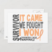 Endometriumkrebsüberlebung Es kam, dass wir kämpft Postkarte (Vorne/Hinten)