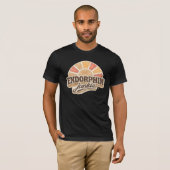 Endorphin-Junkie - Retro 70er Sonnenexplosion Boho T-Shirt (Vorne ganz)