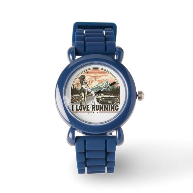 Endorphin Rush: Ich laufe Liebe Armbanduhr (Vorderseite)