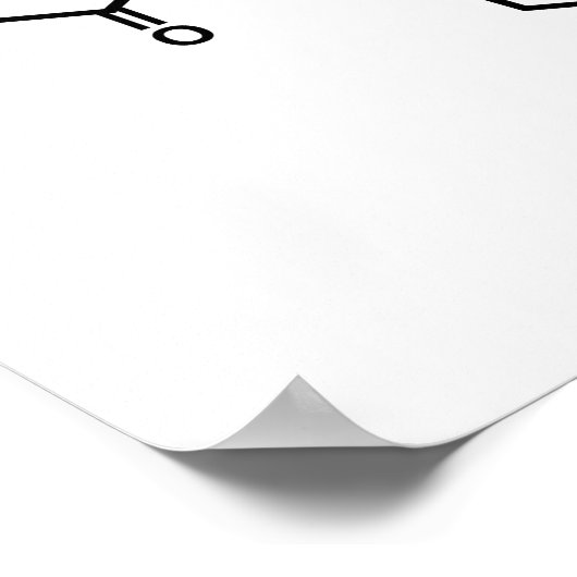 Endorphon-chemische Formel Symbol Wissenschaft Poster (Ecke)