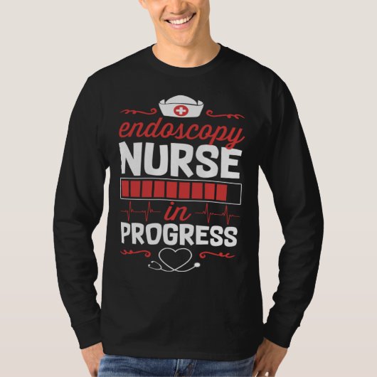 Endos Nurse In Progress Nursing School Student Col T-Shirt (Vorderseite)